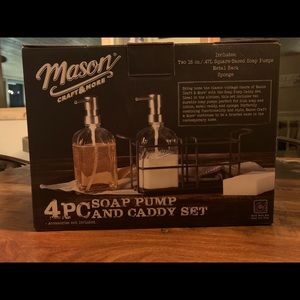 Mason Soap Pump and Caddy Set